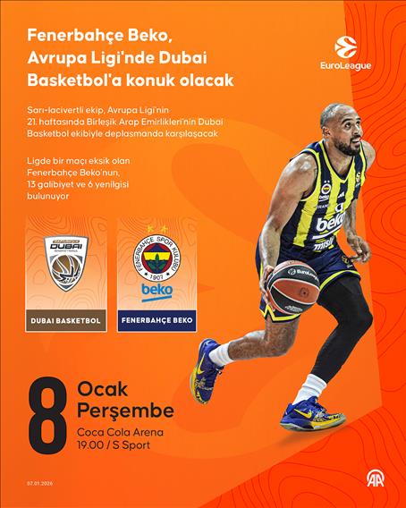 Fenerbahçe Beko, Avrupa Ligi'nde Dubai Basketbol'a konuk olacak