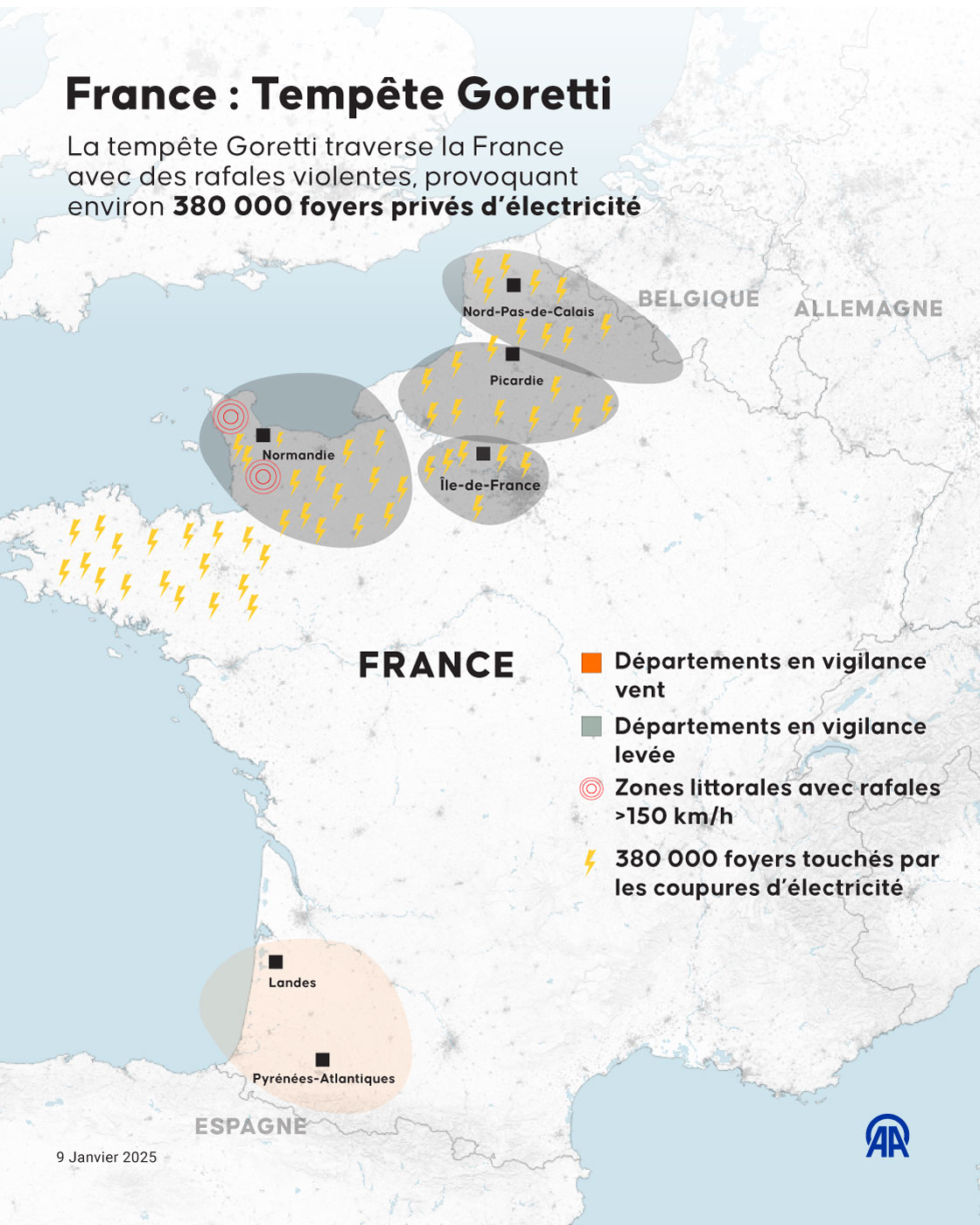 France / Tempête Goretti 