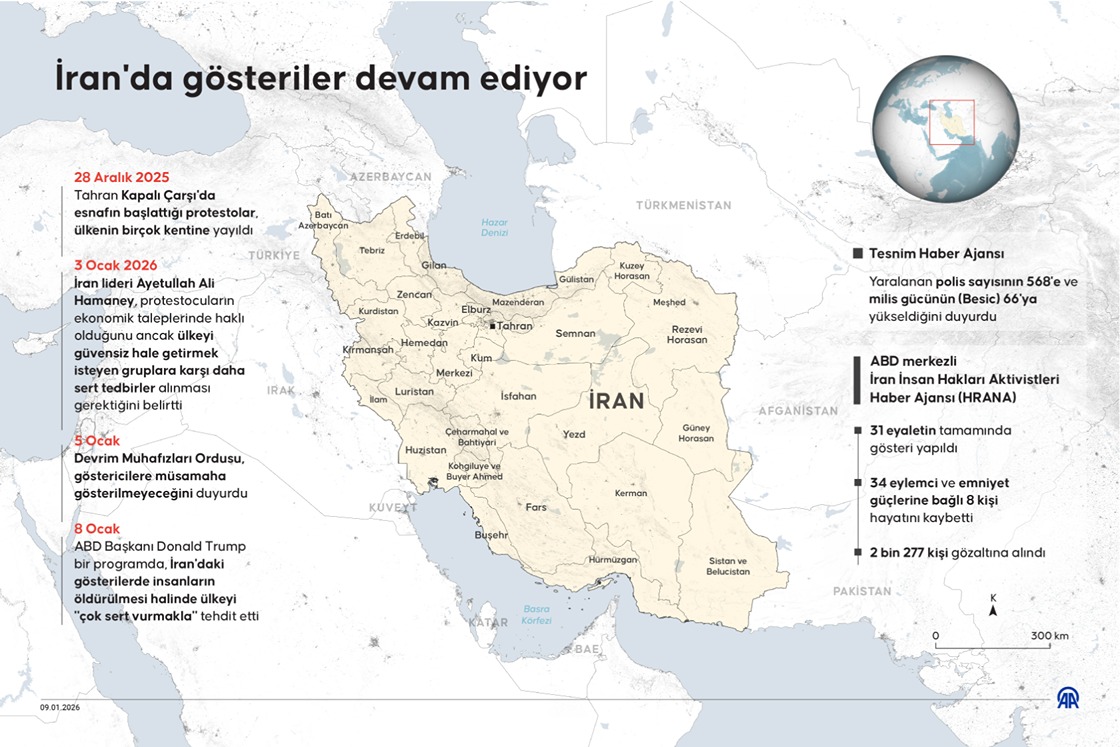 İran'da gösteriler devam ediyor