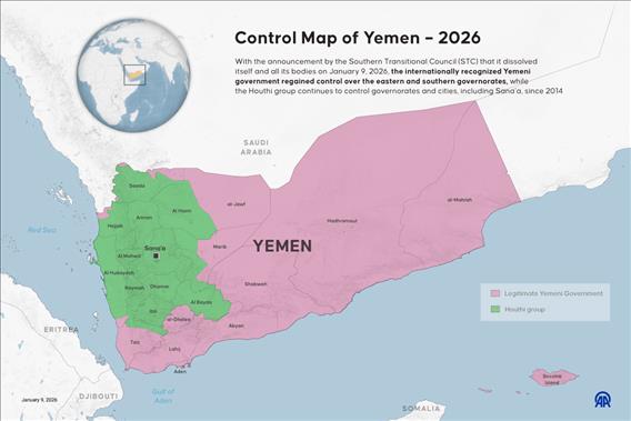 Control Map of Yemen - 2026