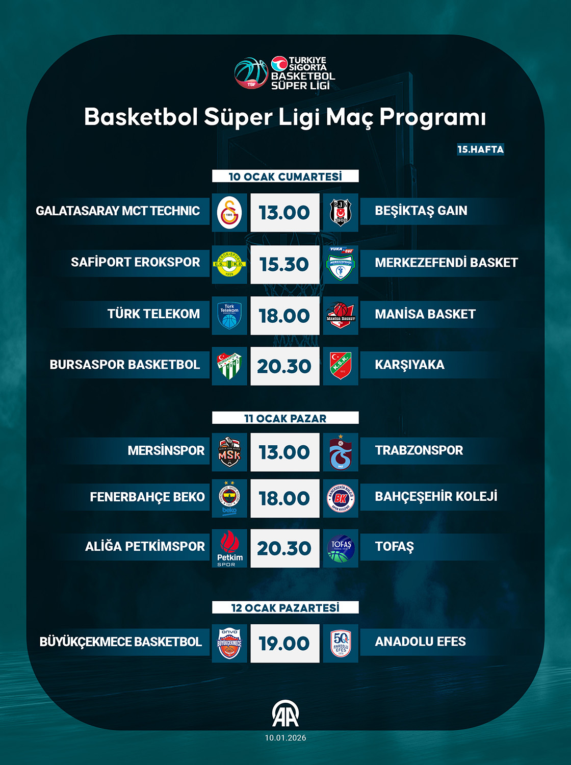 Basketbol Süper Ligi Maç Programı