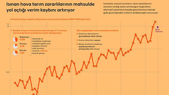 Isınan hava tarım zararlılarının mahsulde yol açtığı verim kaybını artırıyor
