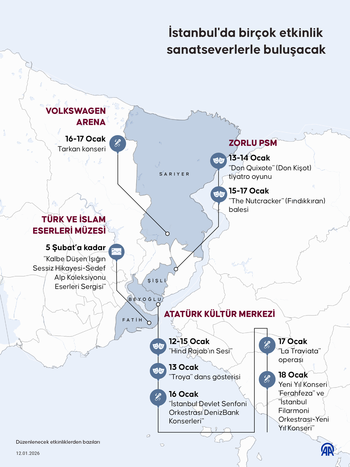 İstanbul'da birçok etkinlik sanatseverlerle buluşacak
