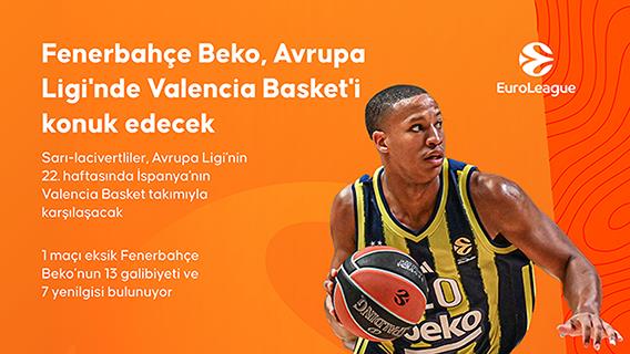 Fenerbahçe Beko, Avrupa Ligi'nde Valencia Basket'i konuk edecek