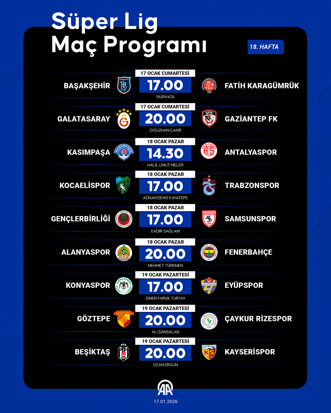 Süper Lig Maç Programı