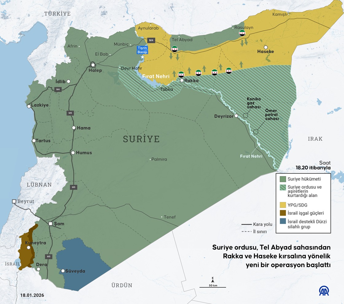 Suriye ordusu, Tel Abyad sahasından Rakka ve Haseke kırsalına yönelik yeni bir operasyon başlattı
