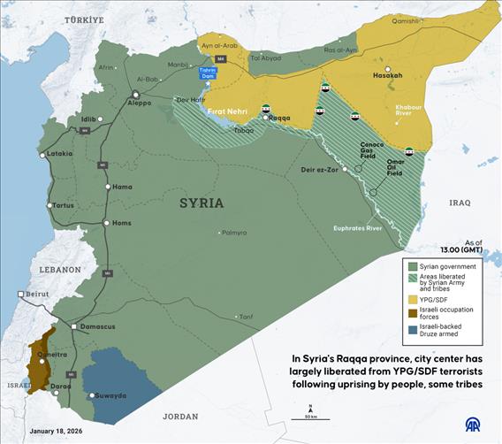 In Syria's Raqqa province, city center has largely liberated from YPG/SDF terrorists following uprising by people, some tribes