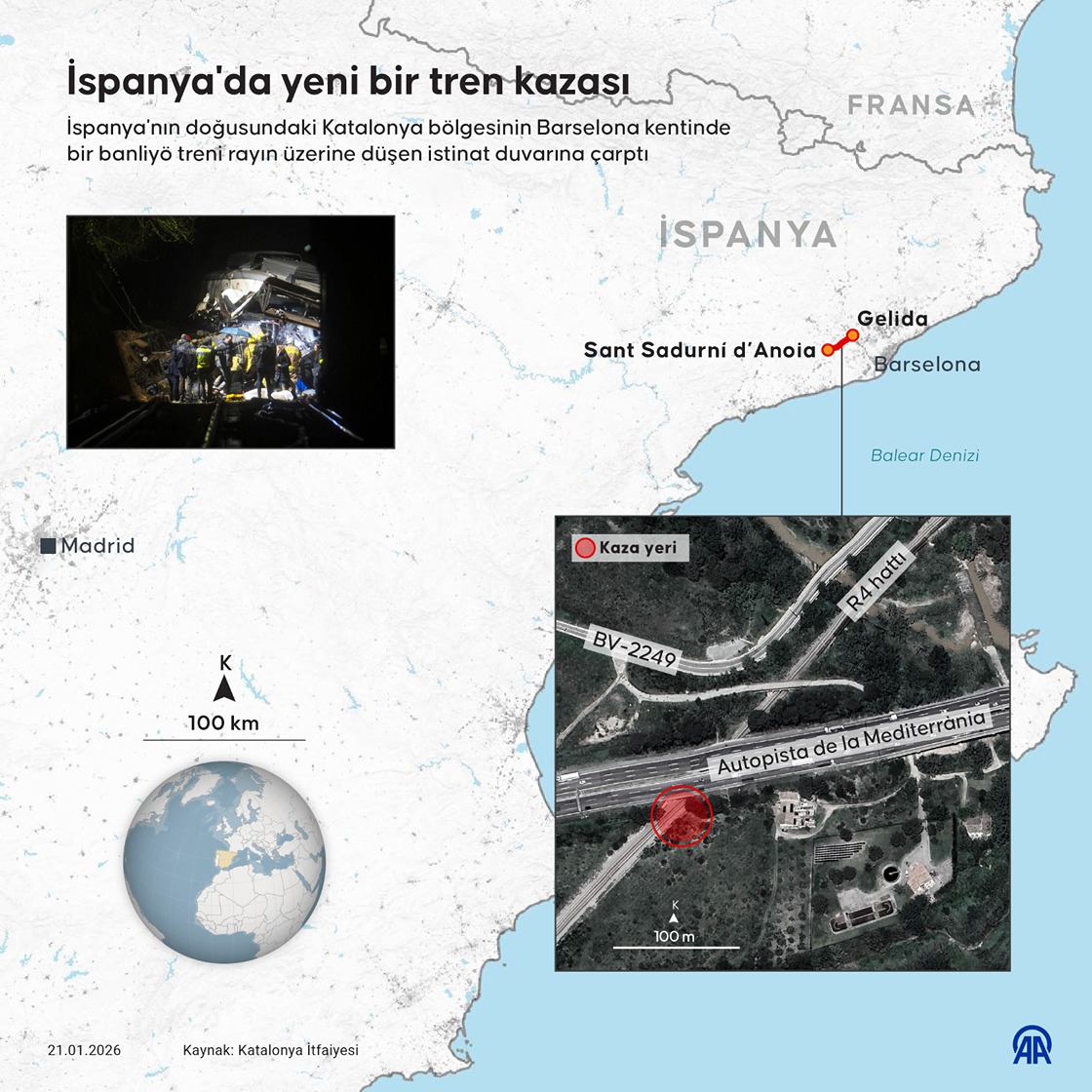 İspanya'da yeni bir tren kazası meydana geldi