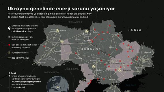 Ukrayna genelinde enerji sorunu yaşanıyor
