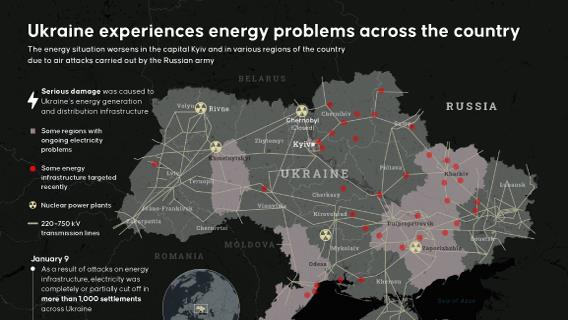 Ukraine experiences energy problems across the country