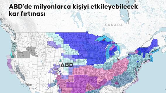 ABD'de etkili olan kar fırtınası nedeniyle 1000'den fazla uçuş iptal oldu
