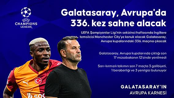 Galatasaray, Avrupa'da 336. kez sahne alacak