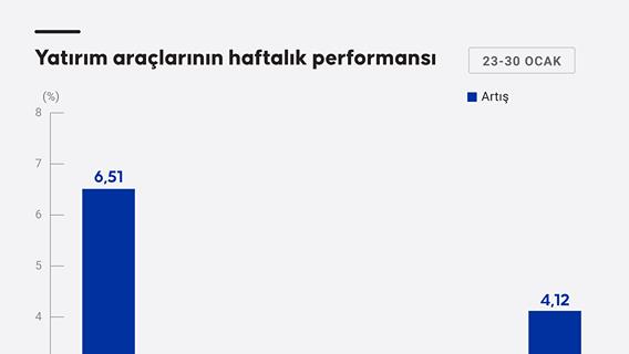 Yatırım araçlarının haftalık performansı