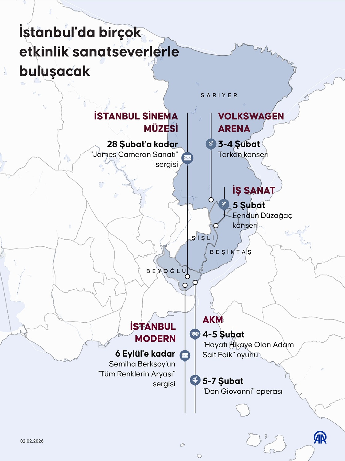 İstanbul'da birçok etkinlik sanatseverlerle buluşacak