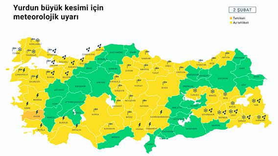 Yurdun büyük kesimi için meteorolojik uyarı