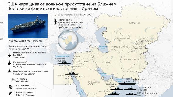 США наращивают военное присутствие на Ближнем Востоке на фоне противостояния с Ираном