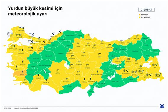 Yurdun büyük kesimi için meteorolojik uyarı
