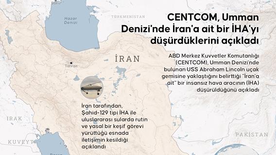 CENTCOM, Umman Denizi'nde İran'a ait bir İHA'yı düşürdüklerini açıkladı