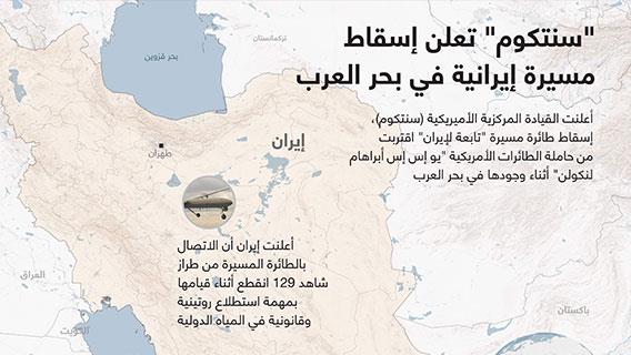 "سنتكوم" تعلن إسقاط مسيرة إيرانية في بحر العرب