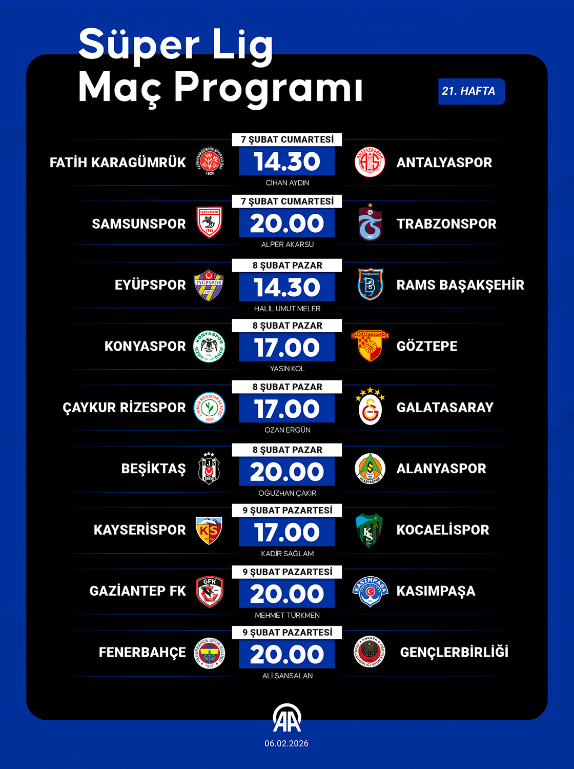 Süper Lig Maç Programı