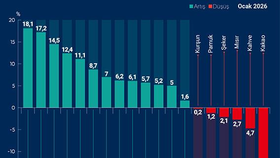 Emtia piyasası geçen yılki rekorlarını ocak ayına da taşıdı