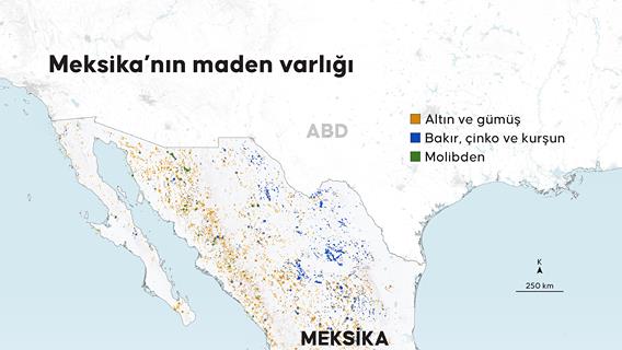 Meksika zengin maden yataklarına sahip