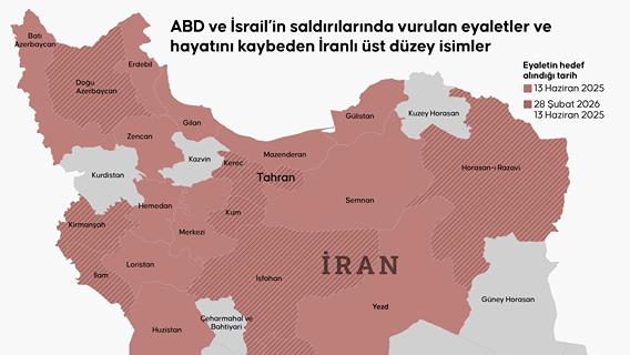 ABD ve İsrail’in saldırılarında vurulan eyaletler ve hayatını kaybeden İranlı üst düzey isimler