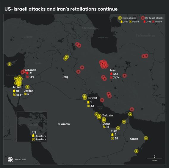 US–Israeli attacks and Iran’s retaliations continue