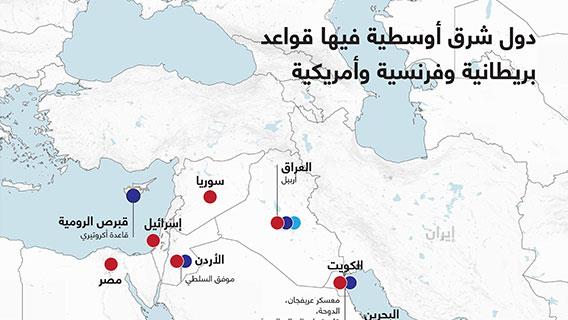 دول شرق أوسطية فيها قواعد بريطانية وفرنسية وأمريكية
