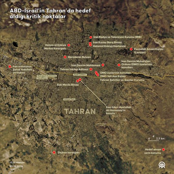 ABD-İsrail'in Tahran’da hedef aldığı kritik noktalar