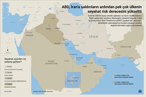 ABD, İran'a saldırıların ardından pek çok ülkenin seyahat risk derecesini yükseltti
