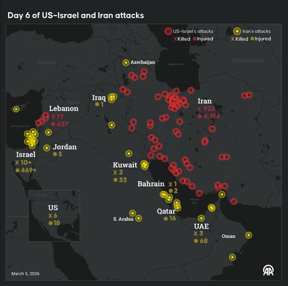 Critical locations targeted by the US–Israel in Tehran