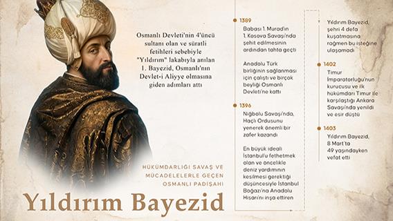 Hükümdarlığı savaş ve mücadelelerle geçen Osmanlı padişahı: Yıldırım Bayezid