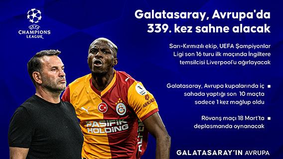 Galatasaray, Avrupa'da 339. kez sahne alacak