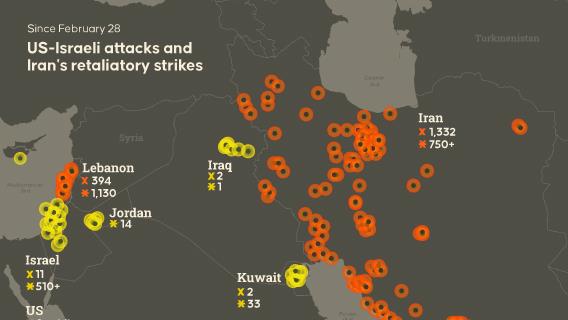 Since Feb. 28, US-Israeli attacks and Iranian retaliatory strikes have targeted multiple locations across Middle East
