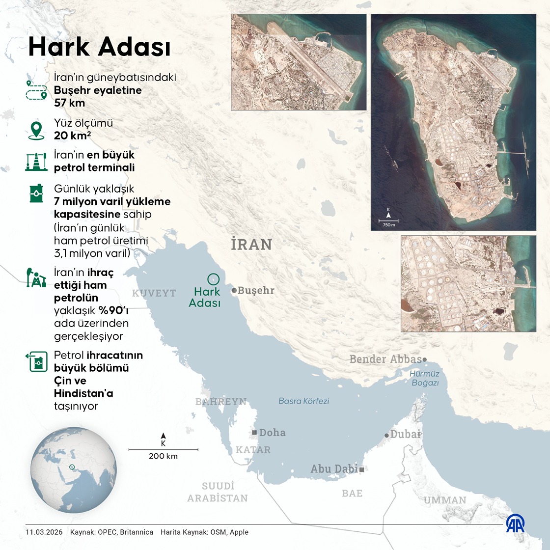 İran'ın en büyük petrol terminali: Hark Adası