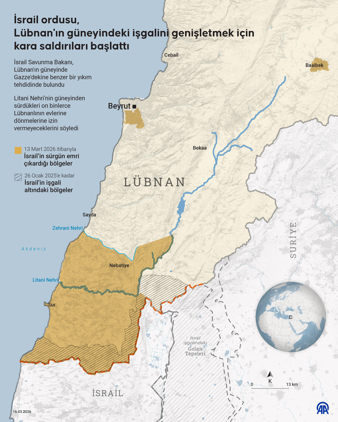 İsrail ordusu, Lübnan'ın güneyindeki işgalini genişletmek için kara saldırıları başlattı