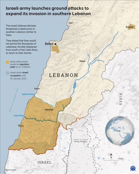 Israeli army launches ground attacks to expand its invasion in southern Lebanon