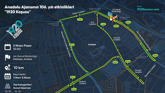 Anadolu Ajansının 106. yılı etkinlikleri kapsamında '1920 Koşusu' düzenlenecek