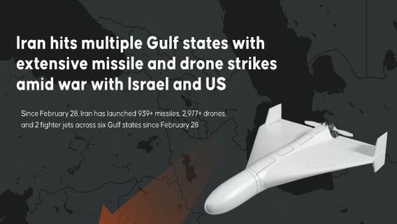 Iran launches hundreds of missiles and thousands of drones across multiple Gulf states amid war with Israel and US