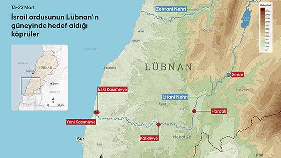 İsrail ordusu Lübnan'ın güneyindeki Kasımiye Köprüsü'nü bombaladı