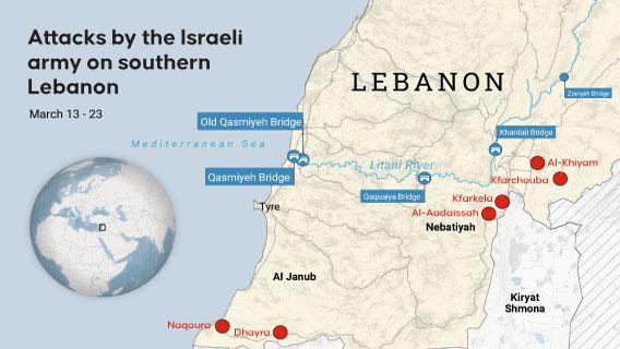 Attacks by the Israeli army on southern Lebanon