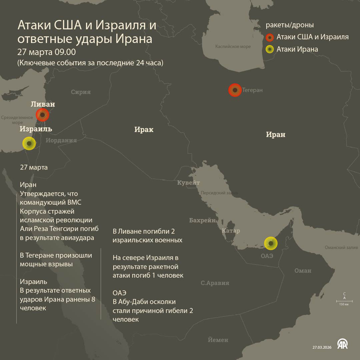 Атаки США и Израиля и ответные удары Ирана