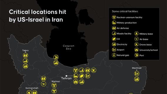 In the US-Israeli attacks that have been ongoing since February 28, numerous critical sites in Iran, including uranium facilities, airports, ports, and military bases, have been targeted