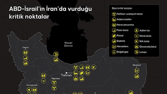 ABD-İsrail’in İran’da vurduğu kritik noktalar