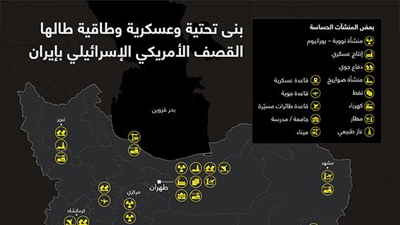 بنى تحتية وعسكرية وطاقية طالها القصف الأمريكي الإسرائيلي بإيران