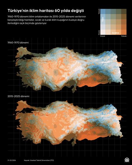 Türkiye'nin iklim haritası 60 yılda değişti