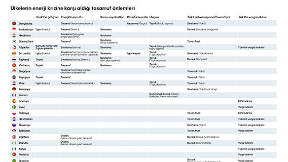 Ülkelerin enerji krizine karşı aldığı tasarruf önlemleri