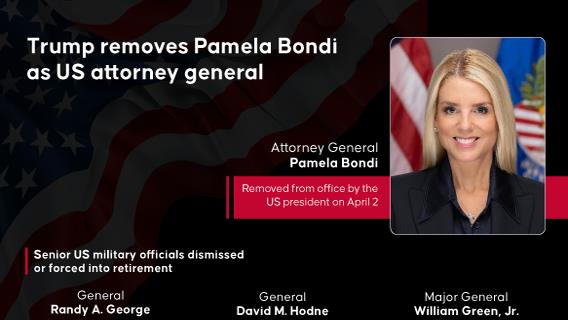 Trump removes Pamela Bondi as US attorney general
