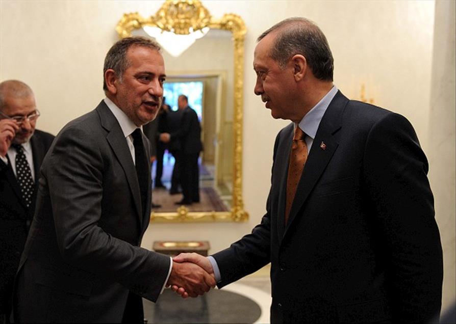 BASBAKAN ERDOGAN, MEDYA YONETICILERIYLE BIR ARAYA GELDI